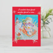 Weihnachts-Kinderkarte für einen Freund. Feiertagskarte (Stehend Vorderseite)