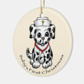 Weihnachts-Kindermädchen Keramikornament (Links)
