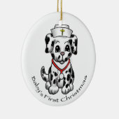 Weihnachts-Kindermädchen Keramikornament (Rechts)