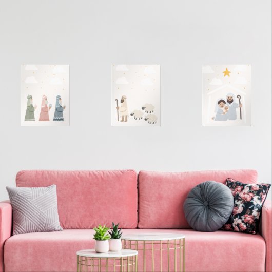 Weihnachts-Kinderzimmerplakat Bilderwand Sets (Wohnzimmer)