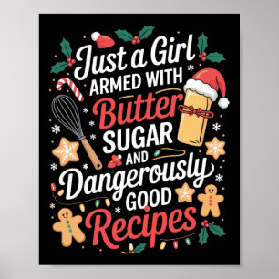 Weihnachts-King-Zitat für Zucker- und Rezept-Liebh Poster