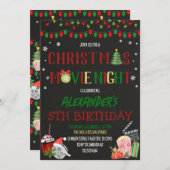 Weihnachts-Kinoabend Einladung (Vorne/Hinten)