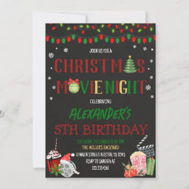 Weihnachts-Kinoabend Einladung