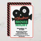 Weihnachts-Kinoabend Einladung (Vorne/Hinten)