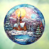 Weihnachts-Kirchenfenster klammern Fensteraufkleber (Blatt 3)