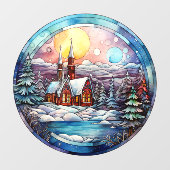 Weihnachts-Kirchenfenster klammern Fensteraufkleber (Blatt)