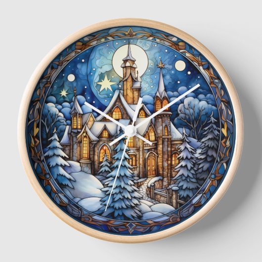 Weihnachts-Kirchenmauer Uhr (Vorderseite)