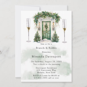 Weihnachts-Kirchentür Winter Brunch & Bubbly Einladung