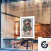 Weihnachts-Kiss-Fensterheber Fensteraufkleber (Café-Fenster)