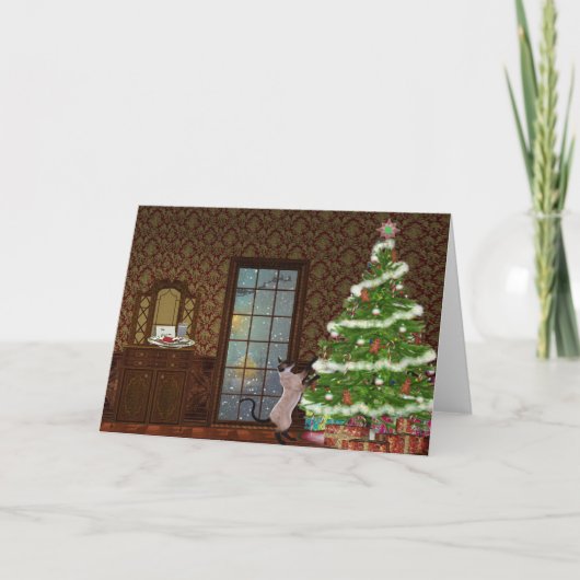 Weihnachts-Kitekarte Feiertagskarte (Vorderseite)