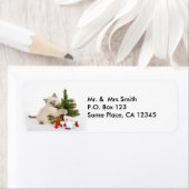 Weihnachts-Kitten-Adressenkennzeichen (Insitu)