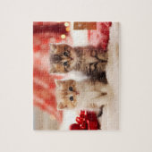 Weihnachts-Kitten Duo Jigsaw Puzzle (Vertikal)