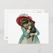 Weihnachts-Kitten Feiertagspostkarte (Vorne/Hinten)