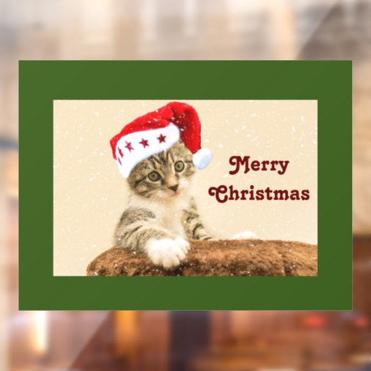 Weihnachts-Kitten-Fensterklammer Fensteraufkleber (Blatt 2)