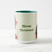 Weihnachts-Kitten mit einem roten Bow Tasse (Zentrum)