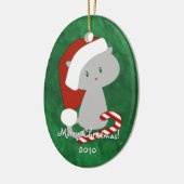 Weihnachts-Kitten-Ornament Keramikornament (Links)
