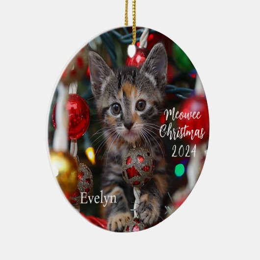 Weihnachts-Kitten Personalisierte Ornament (Rechts)
