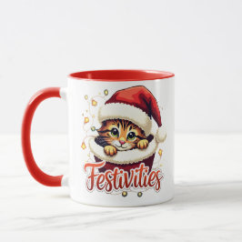 Weihnachts-Kitten-Tasse Tasse