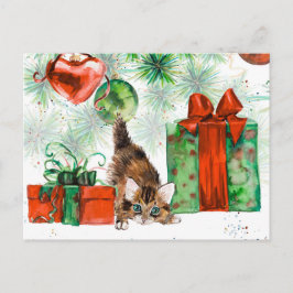 Weihnachts-Kittenbaumvorführungen Feiertagspostkarte