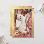 Weihnachts-Kitty Engel Karte (Vorderseite/Rückseite Beispiel)