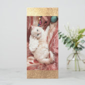 Weihnachts-Kitty Engel Karte (Stehend Vorderseite)