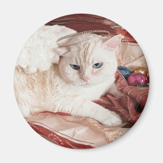 Weihnachts-Kitty Engel Magnet (Vorne)