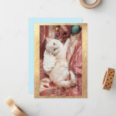Weihnachts-Kitty Engel Mitteilungskarte (Vorderseite/Rückseite Beispiel)