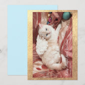 Weihnachts-Kitty Engel Mitteilungskarte (Vorne/Hinten)