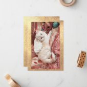 Weihnachts-Kitty Engel Mitteilungskarte (Vorderseite/Rückseite Beispiel)