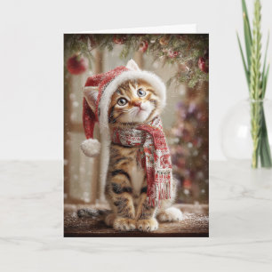 Weihnachts-Kitty Feiertagskarte