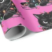 Weihnachts-Kitty Geschenkpapier (Rolleneckpunkt)