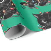 Weihnachts-Kitty Geschenkpapier (Rolleneckpunkt)