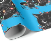 Weihnachts-Kitty Geschenkpapier (Rolleneckpunkt)