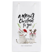 Weihnachts-Kitty-Katze Weihnachtsmann Kleine Geschenktüte (Vorderseite)
