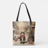 Weihnachts Kitty Snowy Day Tasche (Rückseite)