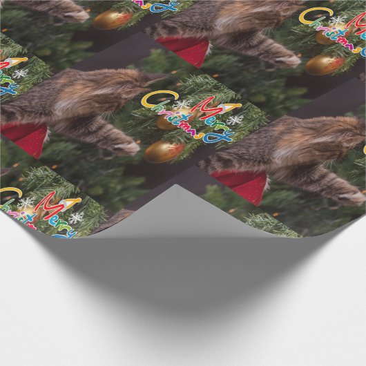 Weihnachts-Kitty-Umschlagpapier Geschenkpapier (Ecke)