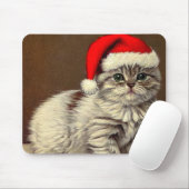 Weihnachts-Kitty-Weihnachtsmannmütze Mousepad (Mit Mouse)