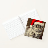 Weihnachts-Kitty-Weihnachtsmannmütze Notizblock (Innenseite)