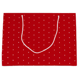 Weihnachts-Klassik Rot und Weiß Polka Dot Schnee Große Geschenktüte
