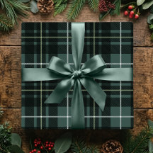 Weihnachts-Klassiker-Karomuster Dunkelgrün Festtag