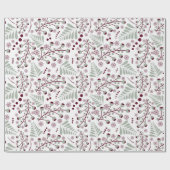 Weihnachts Klassisches Rot und Grün Muster Geschenkpapier (Flach)