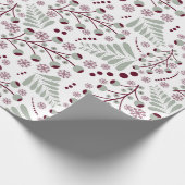Weihnachts Klassisches Rot und Grün Muster Geschenkpapier (Ecke)