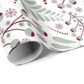 Weihnachts Klassisches Rot und Grün Muster Geschenkpapier (Rolleneckpunkt)