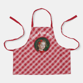 Weihnachts-Kleine-Bäcker-Kids-Gingham-Weihnachtsfe Schürze