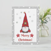 Weihnachts kleine Helfer - Weihnachts-Gnomes-Editi Dankeskarte (Stehend Vorderseite)