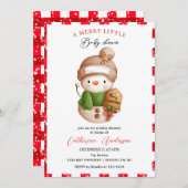 Weihnachts Kleine Snowman Baby Dusche Einladung (Vorne/Hinten)