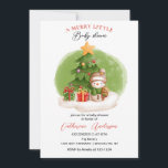 Weihnachts Kleine Snowman Baby Dusche Einladung<br><div class="desc">Weihnachts Kleine Snowman Baby Dusche Einladung</div>