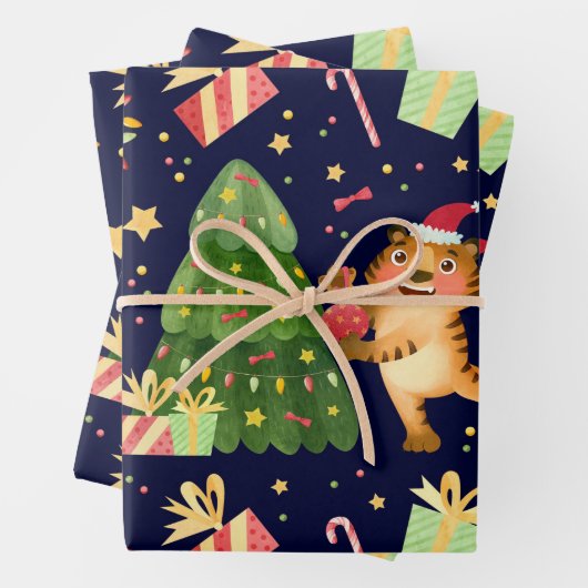 Weihnachts Kleiner Tiger in Weihnachten Baumgesche Geschenkpapier Set (Beispiel)