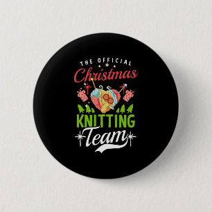 Weihnachts-Knitting-Team Button