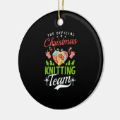 Weihnachts-Knitting-Team Keramik Ornament (Links)